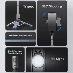 ClipNgo L19s Mobile Gimbal Stabilizer with Wireless Remote, Extendable Selfie Stick and Single Gimbal for Mobile image 4