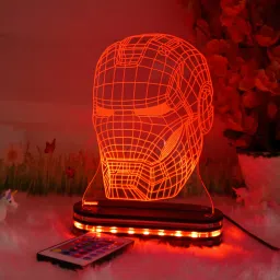 Lampees 3D Illusion Ironman Mask Led Night Lamp-image-7