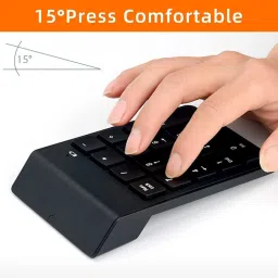 RyzCare Wireless Numpad Advanced 2.4GHz Wireless Connection 18 Keys Slim Numeric Wireless Handheld Multi-device Keyboard Compatible with Desktop, Laptop, Mac image 3