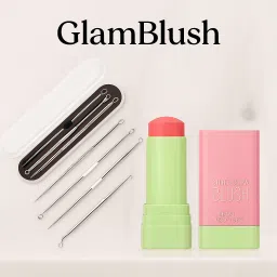 Shine & Glow Blush Stick + Blackhead Remover Tool Kit – Complete Skincare & Makeup Combo-29