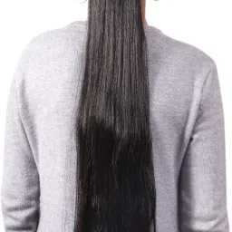Women's Synthetic Fiber Material Straight Long Simple and Sober Wig 25-28 Inches Black colour wig Hair Extension-image-55