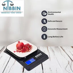 NIBBIN 10 Kg x 2 Gr. Weight Machine With Fast Response Sensor & 2 AA Batteries for Home Weighing Scale image 5