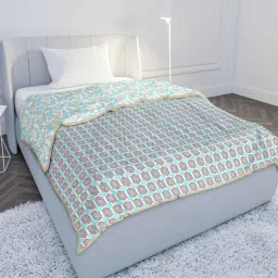 mayfair homes london Blue Cotton Abstract 120 GSM Reversible Single Bed Dohar-picture-19