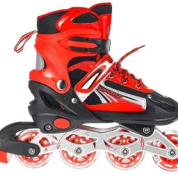 SKATING SHOES RED In-line Skates - Size 2-5 UK-image-3