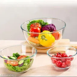 Borosilicate Glass Salad Bowl Borosilicate Glass Round Mixing Bowl 400 ML_1050 ML_700 ML-image-57