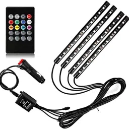 12V RGB LED Strip Light Atmosphere Decoration Lamp Car Light with Remote Control Car Fancy Lights-image-67
