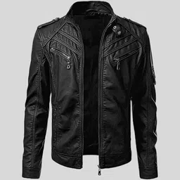 garmadian Men Solid Leather Jacket-picture-19