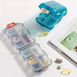 Daily, Weekly, Monthly Pocket Size Pill Organizer Box | Mini Travel Medicine Case Tablet Capsule Holder Pill Box-22