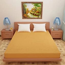 PVC Wrinkle Mattress Protector King Size (72 X 78 Inc) Bed Sheet. (Colour Gold)-image-50