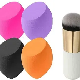 4 Multicolour Makeup Sponge Beauty Blenders Mini Foundation Cosmetic Brush-13