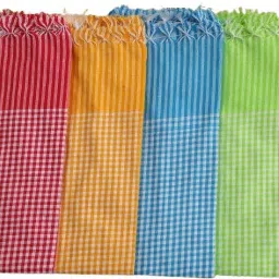 GOPAL HANDLOOMS Khadi muticolor handkerchief Pack Of 6 .size 21*21 inches ["Multicolor"] Handkerchief-image-92