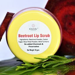 Chilife Beetroot & Rose Petal Brightening Lip Scrub - 10 g-18
