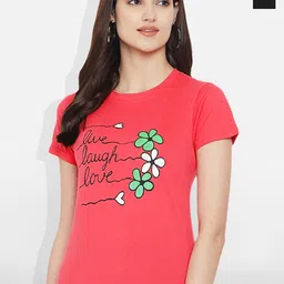 Fabflee Pack Of 2 Typography Printed Cotton T-shirt-image-63