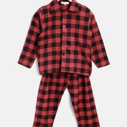 Kids Clan Unisex Kids Red & Black Checked Night Suit-picture-41