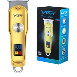 VGR V-290 Professional Cordless Rechargeable Hair Clipper With 120 min Runtime - Gold-48