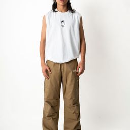 BAWSE. Unisex Flared-Fit Cotton Mid-Rise Cargo Pants-image-36