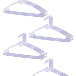 Kuber Industries Transparent 24 Pieces Cloth Hanger-48