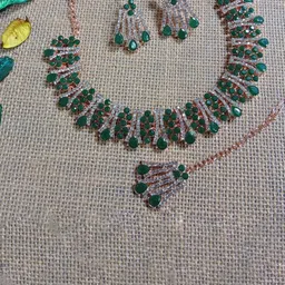 Anouk Rose Gold-Plated Stones Studded Jewellery Set-picture-27