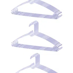 Kuber Industries Transparent 18 Pcs  Durable Hanger-8