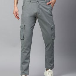 Dennis Lingo Men Tapered Fit Cotton Cargos Trousers-image-57