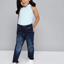 HERE&NOW Girls Slim Fit Clean Look Stretchable Jeans-picture-7