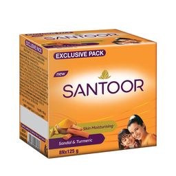 Santoor Set of 8 Sandal & Turmeric Soap - 125 g each-7