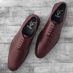 Goatter Men Textured Genuine Leather Formal Oxfords-image-19