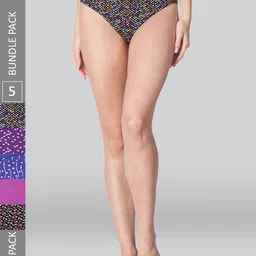 LYRA Women Pack Of 10 Assorted Printed Cotton Basic Briefs-image-32