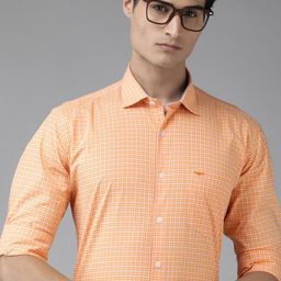 Park Avenue Men Pure Cotton Slim Fit Checked Formal Shirt-image-63