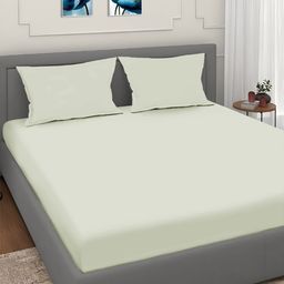 Aura Green Flat 350 TC King Bedsheet Set 2.5 m x 2.15 m-image-30
