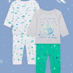 mothercare Boys Pack Of 2 Pure Cotton Printed Night suits-image-99