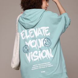 The Roadster Lifestyle Co. Printed Longline Hooded Sweatshirt-image-98