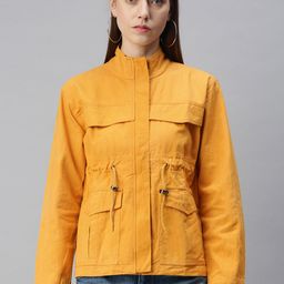 VOXATI Women Yellow Denim Jacket-image-17