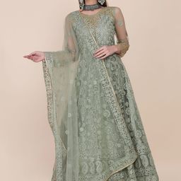 Warthy Ent Floral Embroidered Net Unstitched Dress Material-image-72
