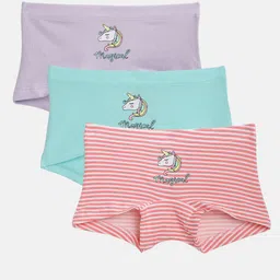 mackly Girls Pack of 3 Printed Boxer-Style Briefs MB-07-image-87