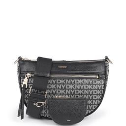 DKNY Brand Logo Printed Structured Sling Bag With Coin Pouch-12