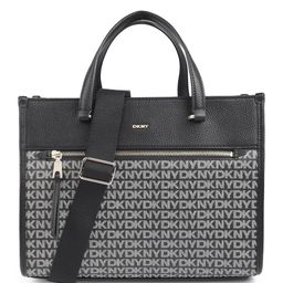 DKNY Printed Structured Handheld Bag with Detachable Sling Strap-30