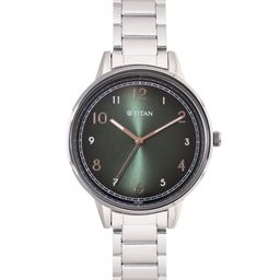 Titan Women Textured Dial & Stainless Steel Bracelet Style Strap Analogue Watch 2648SM05-image-38