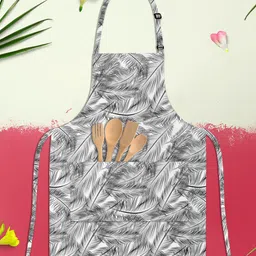 ArtzFolio White & Black Printed Cotton Aprons-image-87