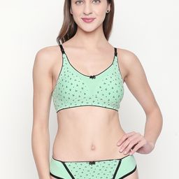 Lady Love Women Green Printed Lingerie Set LLSET1020-picture-41