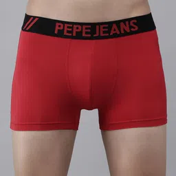 Pepe Jeans MenRed Solid Trunks- 8904311326304-image-11