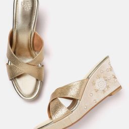 House of Pataudi Ethnic Wedge Heels-42