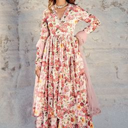 Nikita Vishakha Floral Print Georgette Maxi Dress-image-17