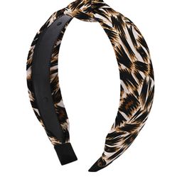 BuckleUp Women Brown & Black Printed Knot Detailed Hairband-image-51