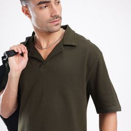 glitchez Classic Vibe Cuban Collar Relaxed Fit T-shirt-image-43