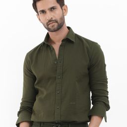 RARE RABBIT Men Layerr Slim Fit Cotton Shirt-image-66