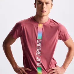 Red Flame Men Typography Printed Pockets T-shirt-image-73
