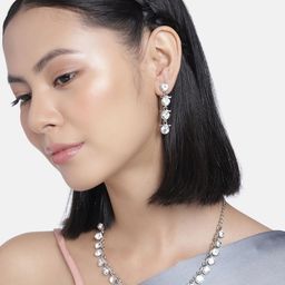 AccessHer Silver-Plated AD-Studded Jewellery Set-image-65