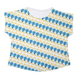 Disney by Wear Your Mind Girls White & Blue Printed Round Neck T-shirt-image-83