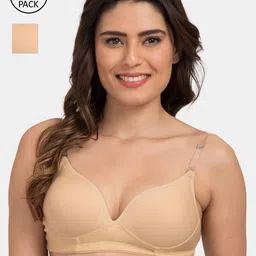Tweens Pack of 2 Beige Solid Non-Wired Heavily Padded Everyday Bras TW-915900-2PC-picture-44